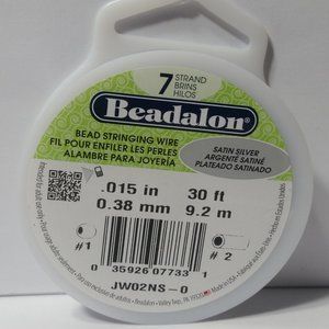 Bead Stringing Wire Satin Silver 7 Strand 30' .38
